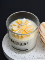 Vela Aromática Manga e Tangerina Flor Artesanal
