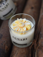 Vela Aromática Manga e Tangerina Flor Artesanal