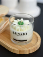 Vela Aromática Capim Limão Flor Artesanal