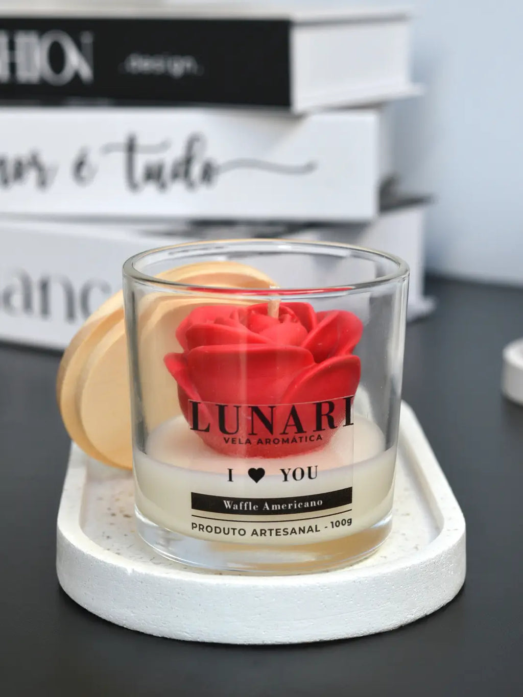 Vela aromatica perfumada aroma waffle  americano copo de vidro dia dos namorados