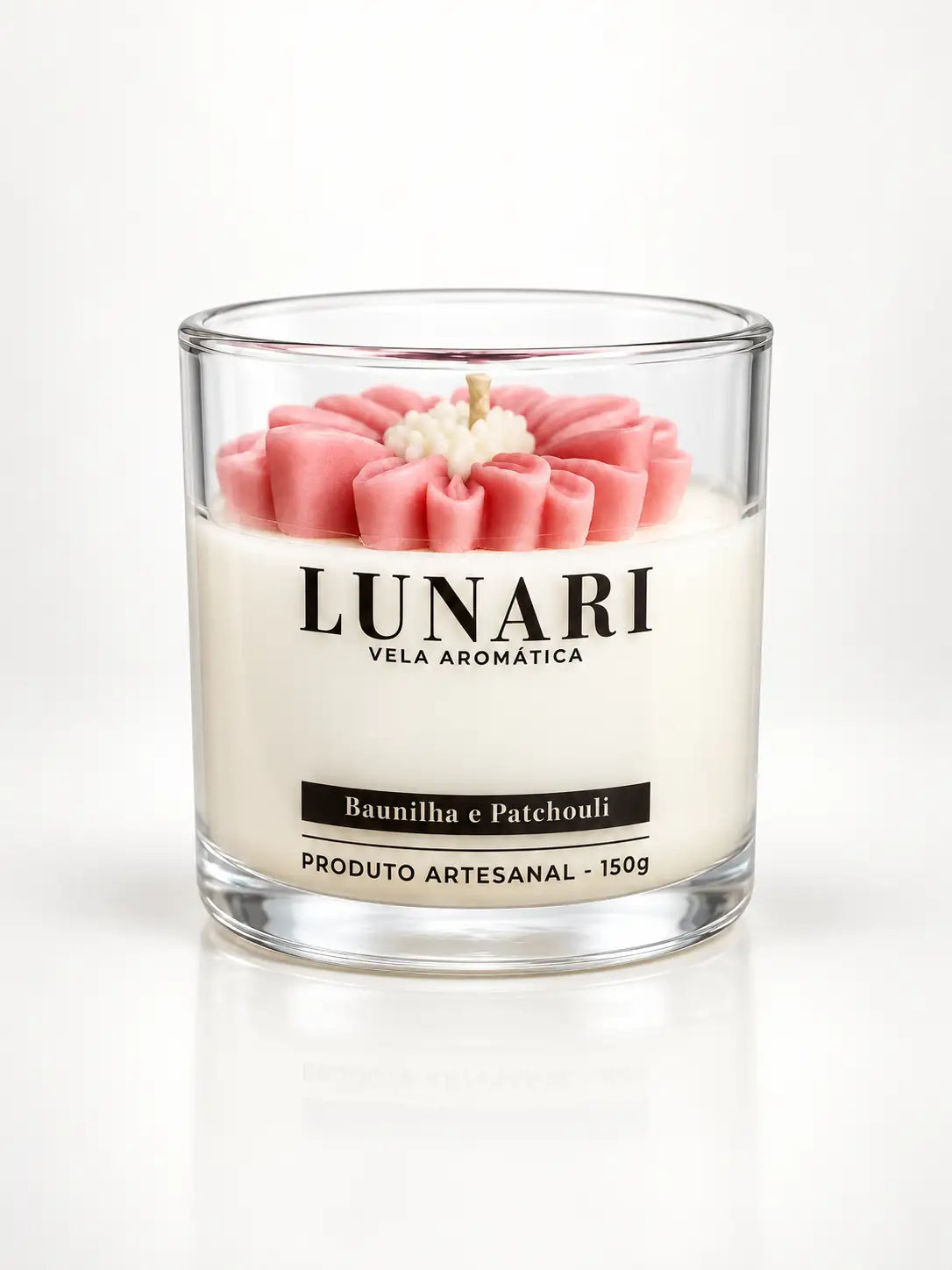 Vela Aromática Baunilha & Patchouli Flor Artesanal
