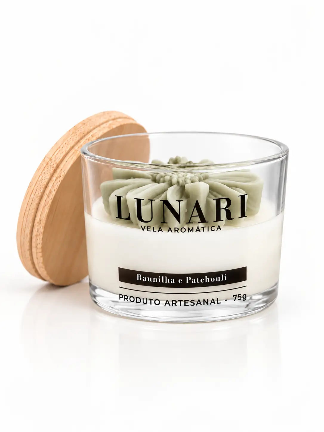 Vela Aromática Baunilha & Patchouli Flor Artesanal