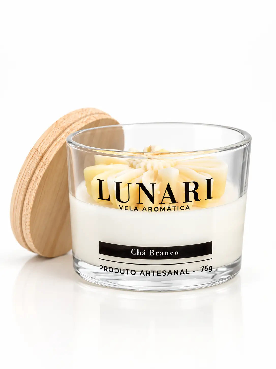 Vela Aromática Chá Branco Flor Artesanal