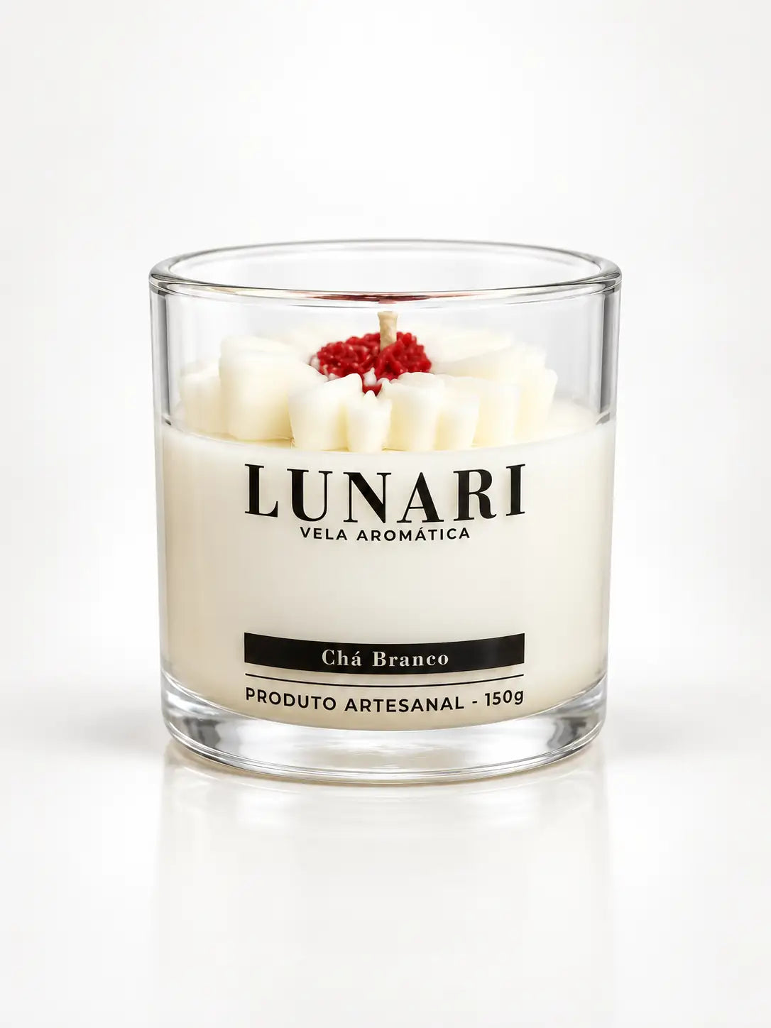 Vela Aromática Chá Branco Flor Artesanal
