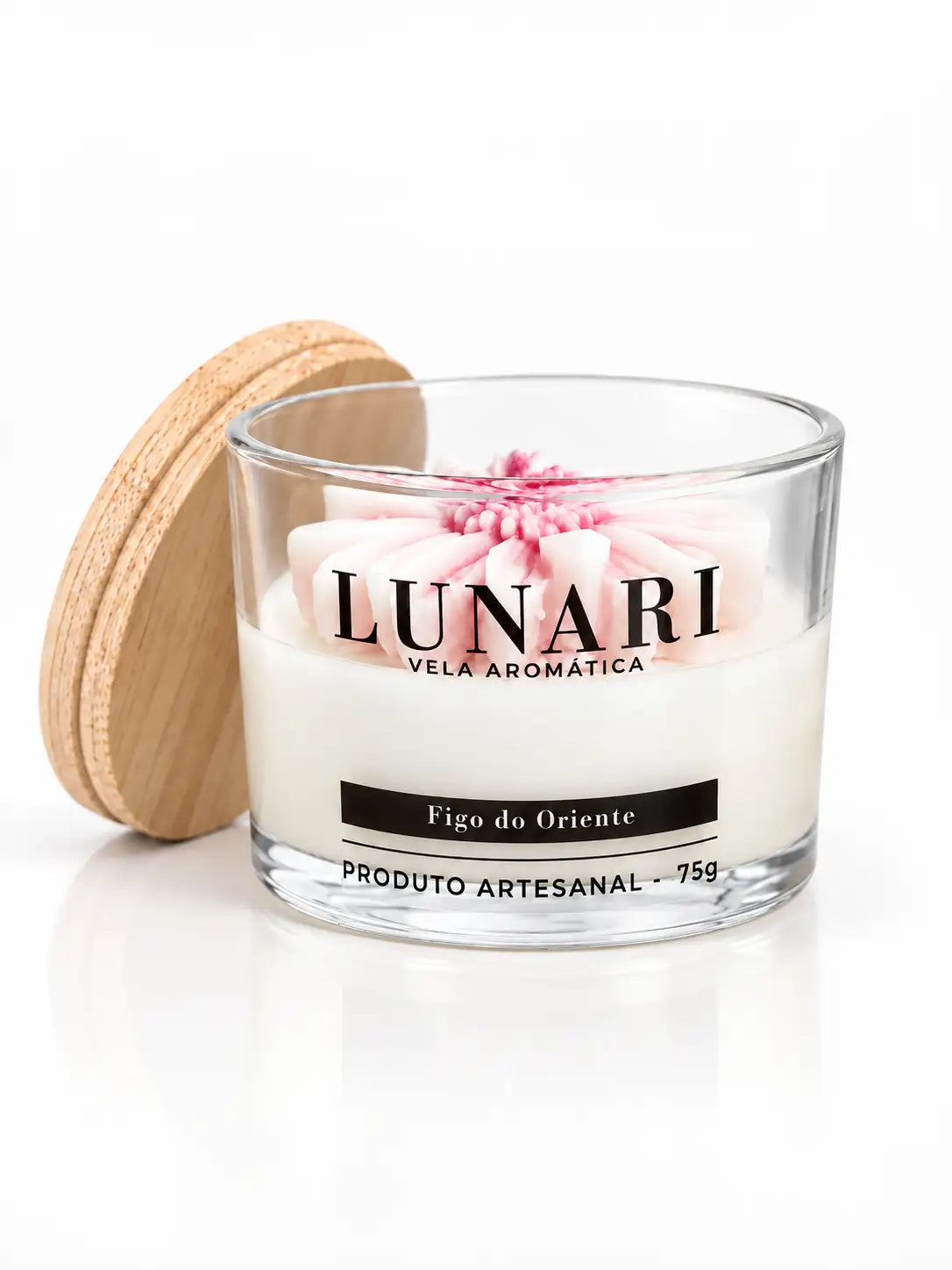 Vela Aromática Figo do Oriente Flor Artesanal