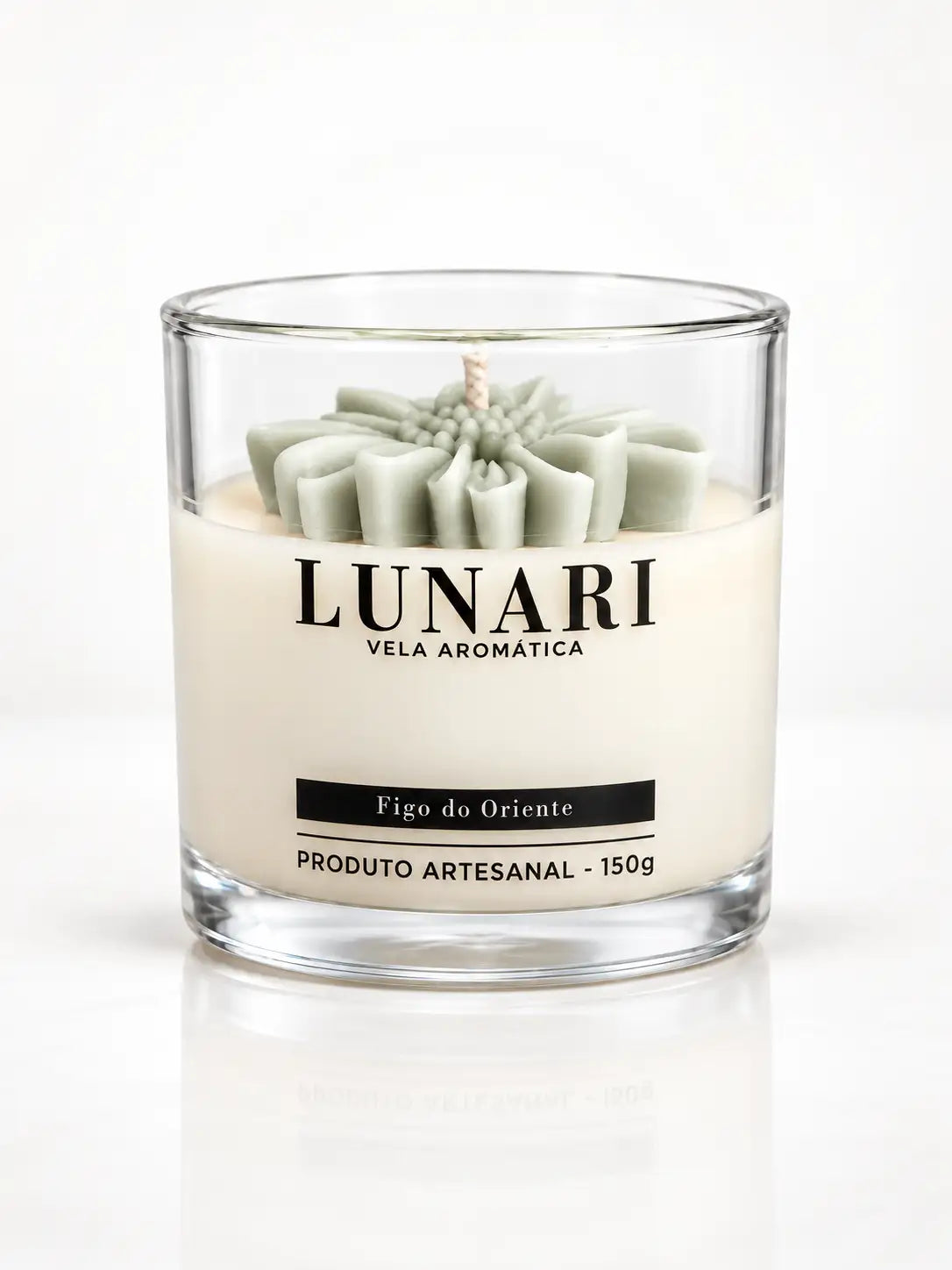 Vela Aromática Figo do Oriente Flor Artesanal