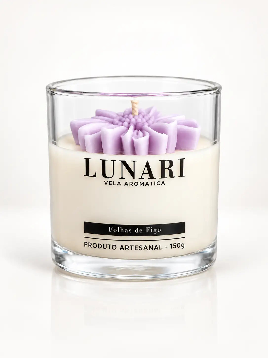 Vela Aromática Folhas de Figo Flor Artesanal