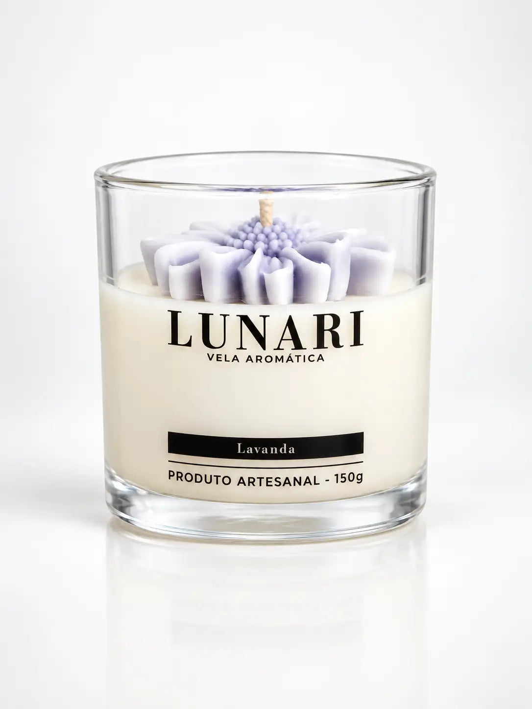 Vela Aromática Lavanda Flor Artesanal