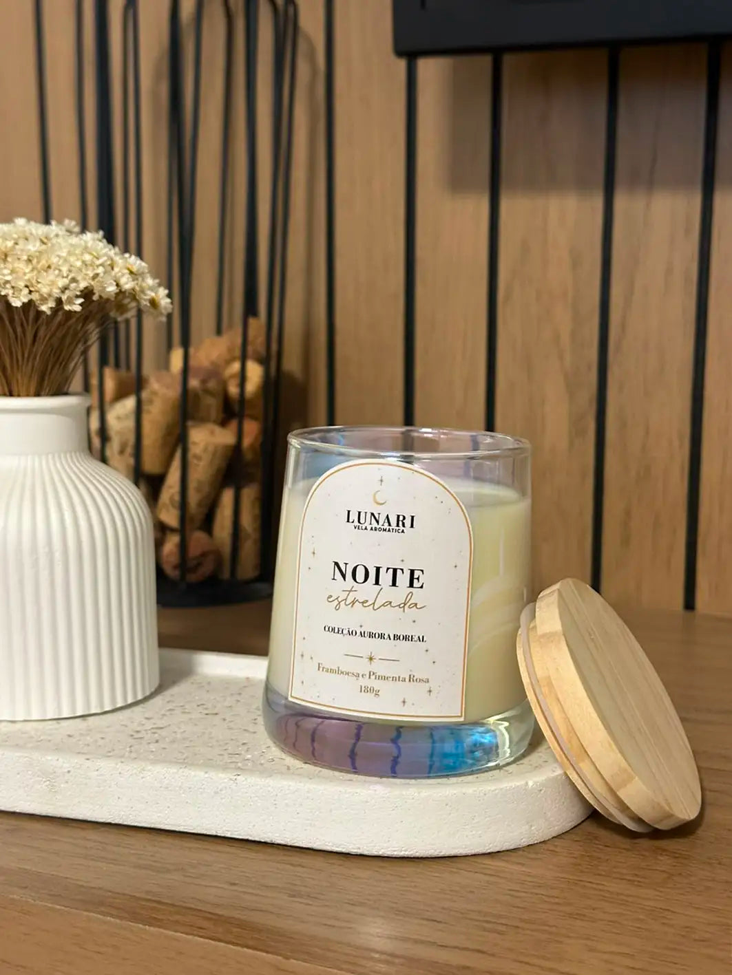 Vela Aromática Noite Estrelada – Framboesa e Pimenta Rosa