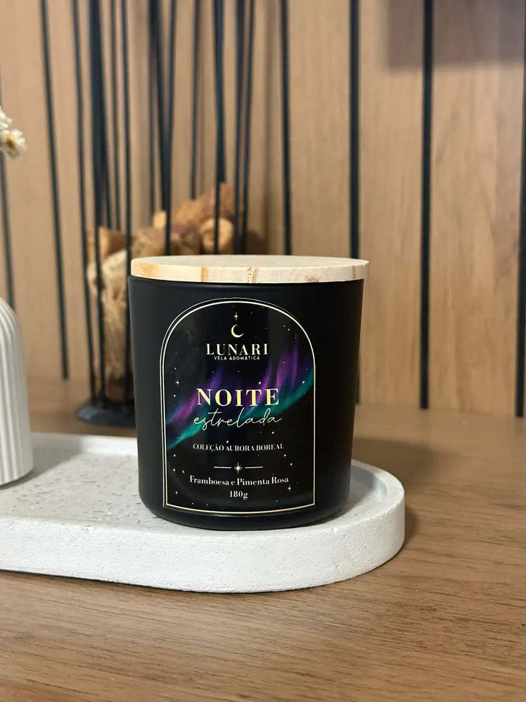 Vela Aromática Noite Estrelada – Framboesa e Pimenta Rosa