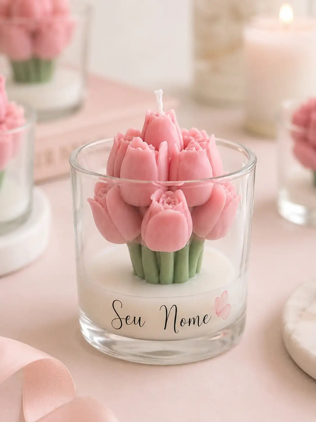 Vela Aromática Tulipa - Personalizada